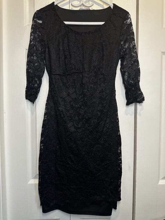 Cake Maternity Other - Maternity 1901 Black Lace ¾ Sleeve Sheath Dress #122